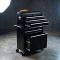 Heavy Duty 24 In. W X 13 In. D 8-Drawer Black Alloy Steel Rolling Tool Cabinet