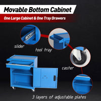 Tool Chest, 5-Drawer Rolling Tool Storage Cabinet with Detachable Top Tool Box