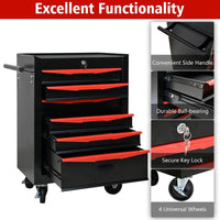 13 In. Rolling Metal Tool Chest with 4-Drawers, 20 In. 4-Drawer Tool Chest Cabinet with Ball Bearing Drawer Slides