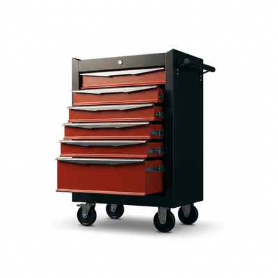 13 In. Rolling Metal Tool Chest with 4-Drawers, 20 In. 4-Drawer Tool Chest Cabinet with Ball Bearing Drawer Slides