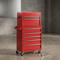 Tool Chest, 5-Drawer Rolling Tool Storage Cabinet with Detachable Top Tool Box — Studio Shot